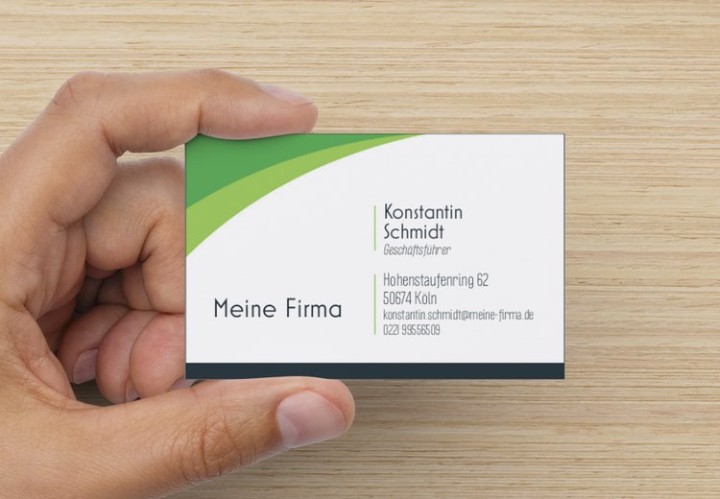 Geschäftsadresse auf einer Visitenkarte